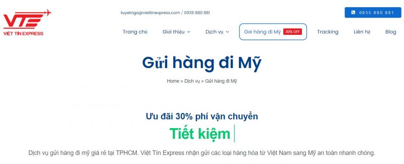 Việt Tín Express gửi hàng đi Mỹ tại Quận 7 nhanh chóng, an toàn