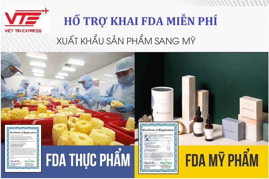 Việt Tín Express hỗ trợ khai FDA miễn phí